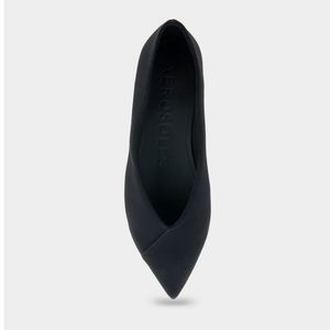 Aerosoles Point Toe Stretch Flat Black Women's Size 9.5 NWT